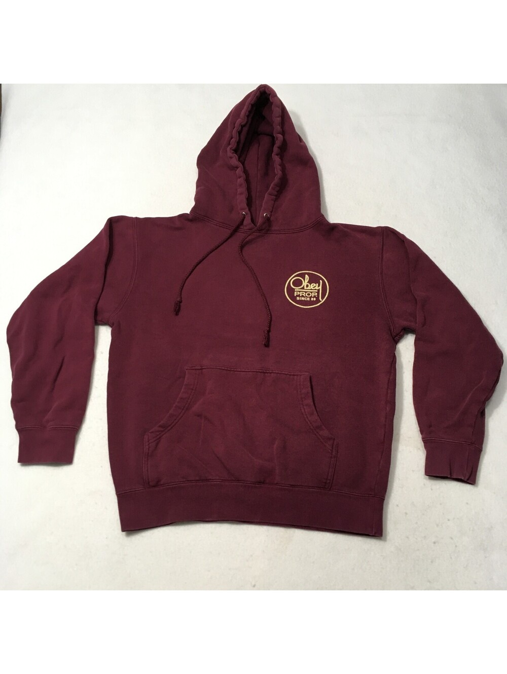 Obey Sweatshirt Mens Small PURPLE DOUBLE SIDED Pullover LOGO